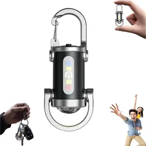 Rechargeable Keychain Flashlights, 800 Lumens EDC Mini Flashlights, COB Keychain Work Light Flashlights 7 Light Modes, Bright Mini Keychain Light for Walking, Searching and Hiking  boyfriend gift basket