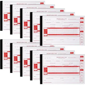 10 Pack 2026 2027 New Log Book for Truck Drivers 8.5" x 5.5" Daily Log Book with Detailed Driver Vehicle Inspection Report Recap for Truck, 2-ply Carbonless (Typical)