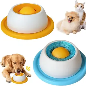 Cat Dog Slow Feeder Bowl Interactive Anxiety Snack Dispenser Food Slow Feeder, Anti-Anxiety Design, Promotes Dental Health, Suitable for Puppies and Kittens