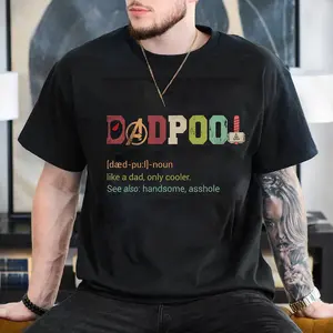 Personalize  Deadpool Dad T-shirt Dad Definition Father's Day Shirt Like A Dad Only Cooler Shirt, Dadpool Shirt, Fathers Day Gifts, Gift for Dad Tshirt Gift for Him, Gift for Her Cotton Unisex