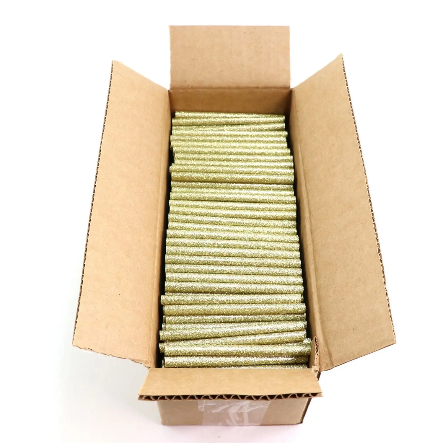 Glitter Stik 4" Mini Size Gold Hot Glue Sticks – 25 lb box