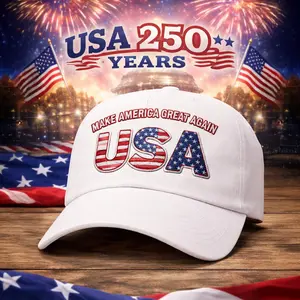 USA Flag 250th Anniversary Embroidered Baseball Cap, 1776-2026 Dad Hat, American Anniversary Baseball Hat, Patriotic Gift, Gift for Dad