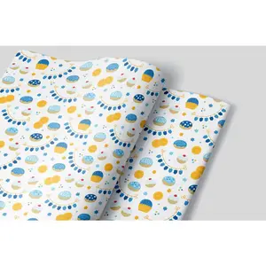 8 Days of Hanukkah Gift Wrapping Paper Set - Pre-Cut Sheets, Guideline Grids, 20x29 in, 3 Sheets