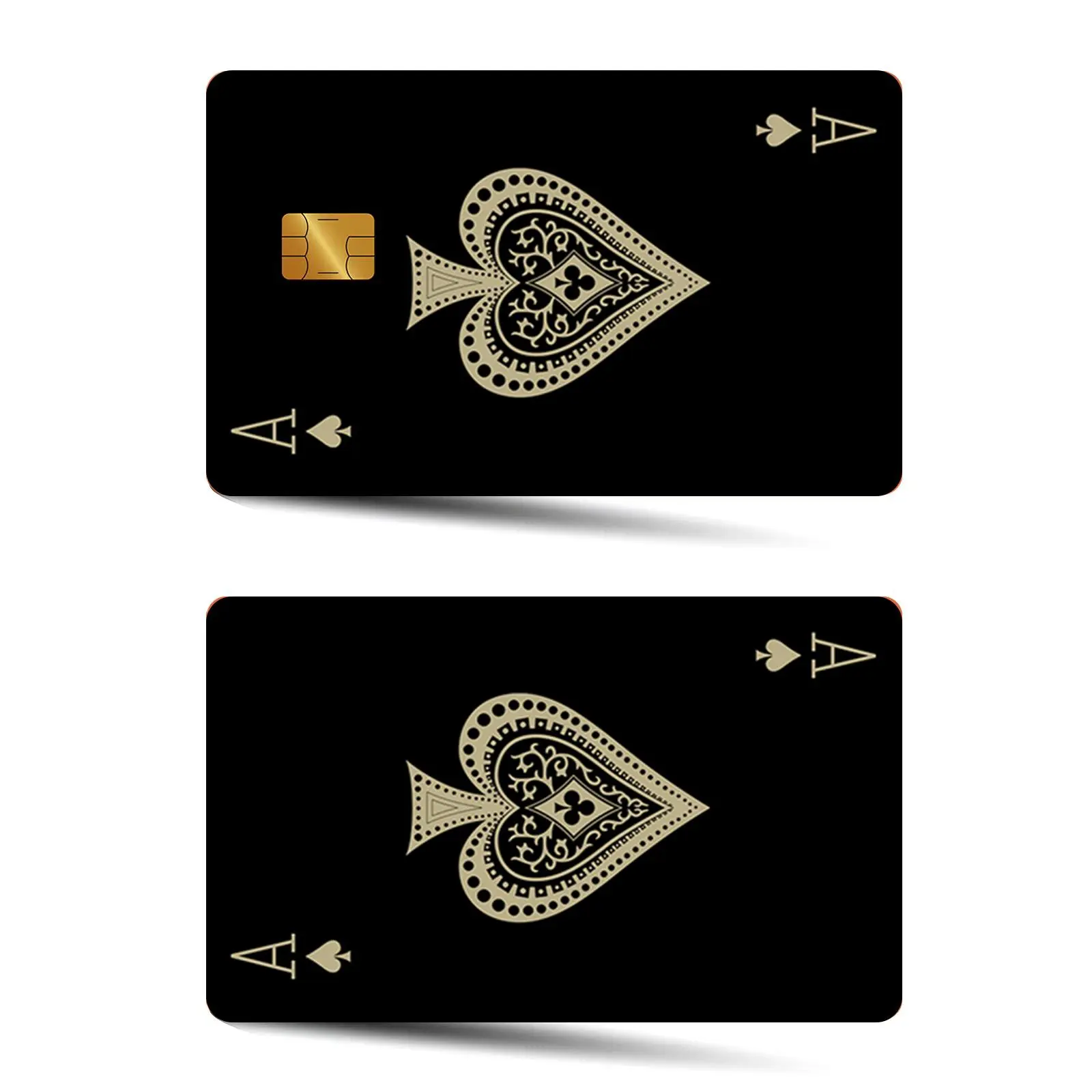 Creative Card Skin Sticker, 2 Counts/set Ultra-thin Skin Vinyl No Residue Sticker Decoration, Personalized Bank Card Skin Protector