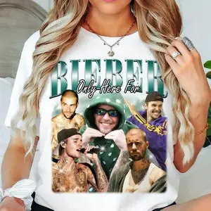 Only Here For Bieber Vintage Shirt, Swag Shirt, Summer Concert Bootleg Tee, Gift For Belieber