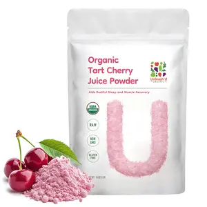 Organic Tart Cherry Juice Powder 16 oz  Unleash'd Organic 100% Pure  Rich in Antioxidants, Vitamins