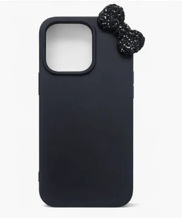 1pc Luxury Rhinestone Bow Litchi Pattern  Kawaii Phone Case Compatible With Apple16 Apple 16 Plus Apple 16 Pro Max 15 14 13 12 11 Pro Max Cute Bowknot Shockproof Cases Cellphone Smartphone Protection Cover