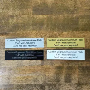 Custom Engraved Aluminum Plate 1x4 with Adhesive Backing for Home Business & Garden Use Personalized Requests Welcome