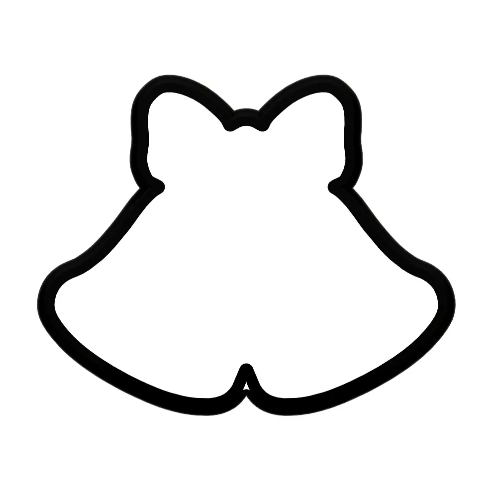Pair of Bells With Bow Cookie Cutter - Wedding Bells Cupcake Topper - Christmas Bells Cookie Cutter - Holiday Bells Cookie Cutters