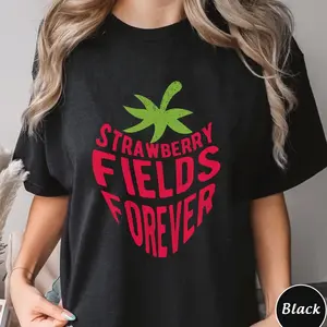 Strawberry Fields Forever Shirt, Trending Unisex Tee Shirt, Cute Music Lovers Sweatshirt, Rock Band Sweater, Beatles Rock Lover Hoodie