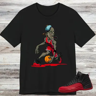 Shirt to Match Jordan 12 Flu Game Red TikTok Shop