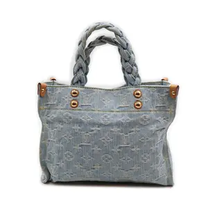 Pre-owned Louis Vuitton denim Shoulder Bags Monogram Let Go PM Tote Bag (26668)