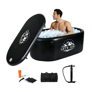 Inflatable Ice Bath Tub for Athletes – 206-Gallon Cold Plunge Tub with Insulated Lid, Compatible with Water Chillers, Portable for Indoor & Outdoor Recovery