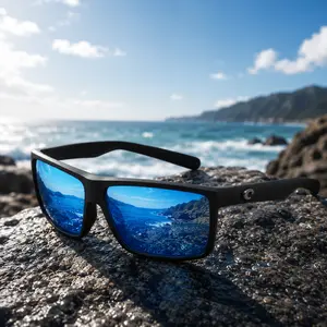 Costa Polarized Sunglasses, Square Frame UV400 Lens, Premium Outdoor Fishing Driving Sports Eyewear, Costaego Glasses For Men, Dustproof, Windproof, Anti-Blue Light, Anti-UV, Gifts For Him