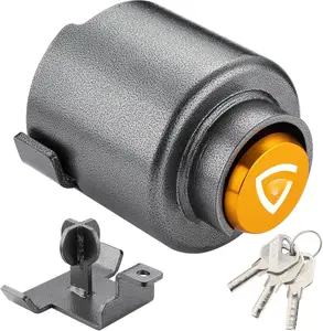 Heavy Duty Trailer Hitch Locks Fits 2-5/16" Couplers, Upgraded Anti  Trailer Tongue Lock Secure with Coupler and Safety Chain, Trailer Lock for RV Camper Trailer  Pickup