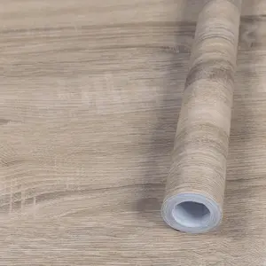 Oak Vinyl Wrap Wood Effect Sticky Back Plastic Roll, Self-Adhesive Vintage Removable Wallpaper for Furniture & Walls, Peel and Stick Wallpaper Designs