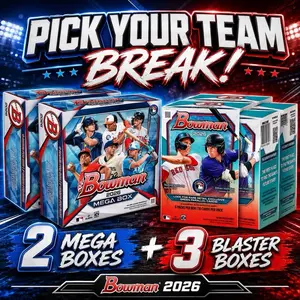 Baseball Card Break #2:2x Bowman 2026 Mega Box and  3x Bowman 2026 Baseball Blasters
