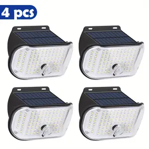 1/ 2/ 4pcs Solar Motion Sensor Outdoor Light, Upgraded 120° Wide Angle Motion Sensor Outdoor Light, Solar Floodlight with 4 Lighting Modes for Yard, Patio, Wall, Garage