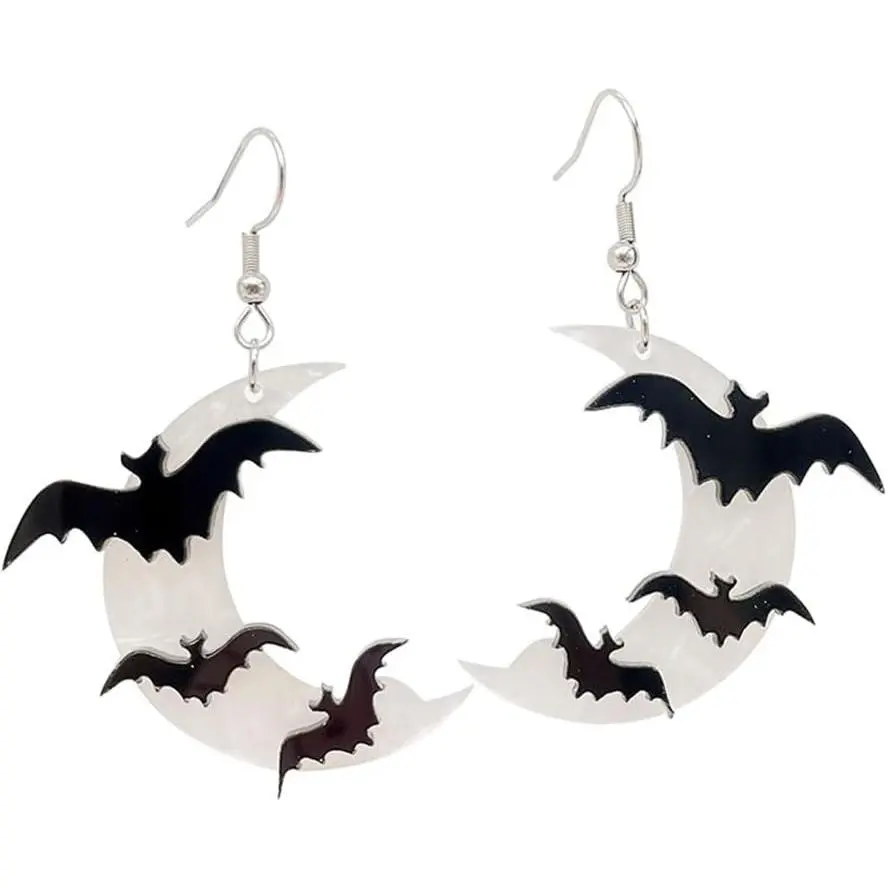 Festive Thanksgiving & Halloween Dangle Earrings - Turkey, Pumpkin, Ghost Designs for Fall/Party, Lightweight Wooden Drop Earrings