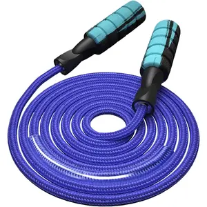 Jump Rope Cotton Adjustable Skipping Weighted jumprope for Women，Adult and Children Athletic Fitness Exercise Jumping Rope (Pink)