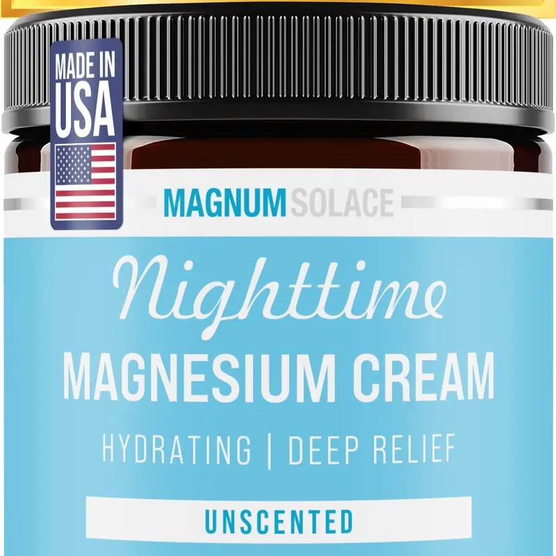 Magnesium Cream – Hydrating Nighttime Cream – Apply to Legs, Arms or Chest - Topical Magnesium