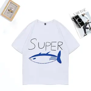 Funny Jin Super Tuna Fish T Shirts Men vintage Hip Hop streetwear Unisex Oversized T-shirt Cotton short sleeve local boy outfitters