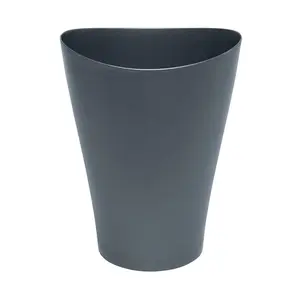 9 Qt. Plastic Waste Basket in Metallic Blue