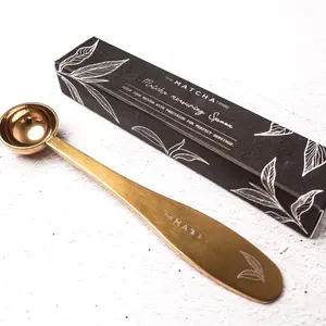 Golden Stainless Steel 1 gram  Measuring Spoon (1/2 teaspoon). Scoop your  with Precision for  Servings while upgrading your  station within your kitchen inventory!