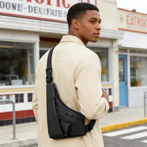 Compact Sling Backpack, Multi-Pocket Crossbody Chest Bag for Everyday Carry, Secure and Lightweight Daypack for Commuting and Short Trips