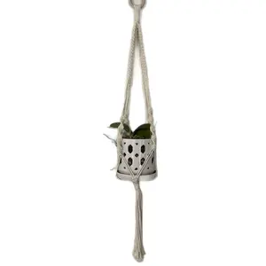 Macrame Plant Hanger - Organiser with Tassel, Ideal for Home Decor and Hanging Plants - Hangable