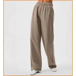 Women's Cotton Terry Half Zip Top & Straight Leg Pants Set Relaxed Fit Loungewear Casual Sportswear Comfy Soft Matching Outfits Daily Wear