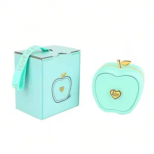 Apple Shape Jewelry Organizer Valentine's Day Drawer Jewelry Case Earring Necklace Storage Box Holder Container