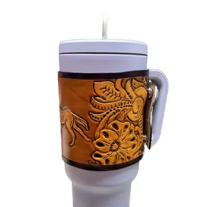 Tumbler sleeve for handle cups