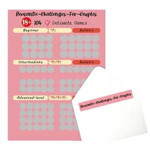 Valentine's Day Scratch off Poster, 100 Unique Love Poses Challenge, Romantic Gift for Couples, Fun and Interactive Valentine Card