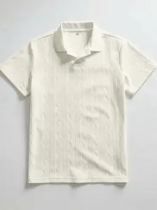 Men's Textured Polo Shirt, Casual Short Sleeve Button Front Top for Summer, Fashion Men's Clothes for Daily Wear, Understated Elegance