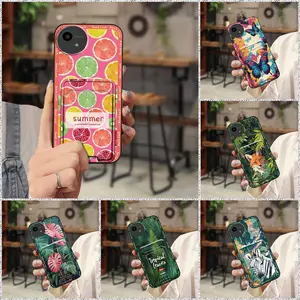 Card slot Durable Phone Case For Sharp Aquos wish4/SH-52E Fashion Design Waterproof Anti-dust Card bag Anti-knock Shockproof Cute Card sleeve Dirt-resistant Full wrap Soft case