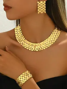 Women's Elegant Fashion Jewelry Set, Casual Versatile Jewelry Set for Party, Daily Decor, Trendy All-match & Exquisite Jewelry for Birthday Gift, Earring, Bracelet, Necklaces