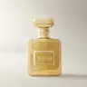 Z Gallerie Ceramic Parfum Bottle Coin Bank - 6.5"w x 3.25"d x 11"h Rubber-Stop Close Home Organizer, Gold Ornaments, French Text Charm Cash Saving Box, Chic Boujee Household Gift