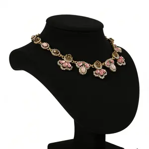 Vintage Western-Style Tiger’s Eye Beaded Necklace Set - A Regal Statement of Opulence & Mystery