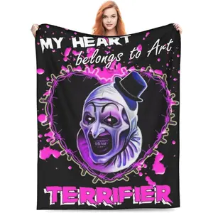 Terrifier Flannel Ultra Soft Woolen Blanket, Comfortable for All Seasons, Christmas Travel Blanket, Office Outdoor Home Sofa50 X40