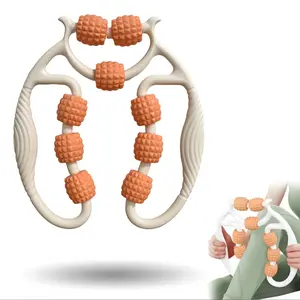 Nine-Wheel Circular Leg Clamp Massager, Muscle Massage Roller, Post-Workout Recovery Aid, Body Care Muscle Roller Stick, Portable Massager for Men and Women, Body Care Tool