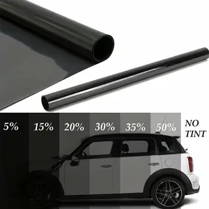 1%/5%/15%/25%/35%/50% VLT Uncut Window Roll Tint Film 20" x 10ft Car Commercial Home Office Glass Anti-UV PET Material 80% Light Blockage
