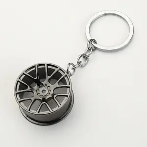 Creative metal keychain turbo shifter hub brake disc shock absorber caliper car keychain Stylish Keychain pendant Keychain for car keys