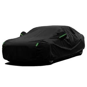 Full Car Cover, Universal Fit for Sedan 15.4-16.7 FT, Outdoor Waterproof All Weather Protector Snow Anti-UV Full Car Cover