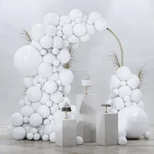 PartyWoo White Balloons 92pcs Different Sizes Pack of 18 12 10 5 Inch Matte White Latex Balloon Arch Kit Garland for Wedding Bridal Graduation Baby Shower Birthday Party Decorations White-Y13