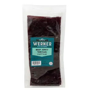 Werner Beef Jerky Slab 10 Count – Giant Jerky Slab, Jerky Sheets Thinly Sliced Beef Jerky Bulk Pack (Teriyaki)
