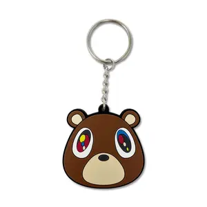 Graduation Bear Face Keychain