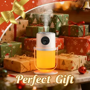 Christmas Gift Desktop USB Humidifier with Warm Night Light – Quiet Mini Mist for Bedroom & Desk