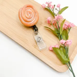 Honey Bun Badge Reel, Handmade Badge Reel.