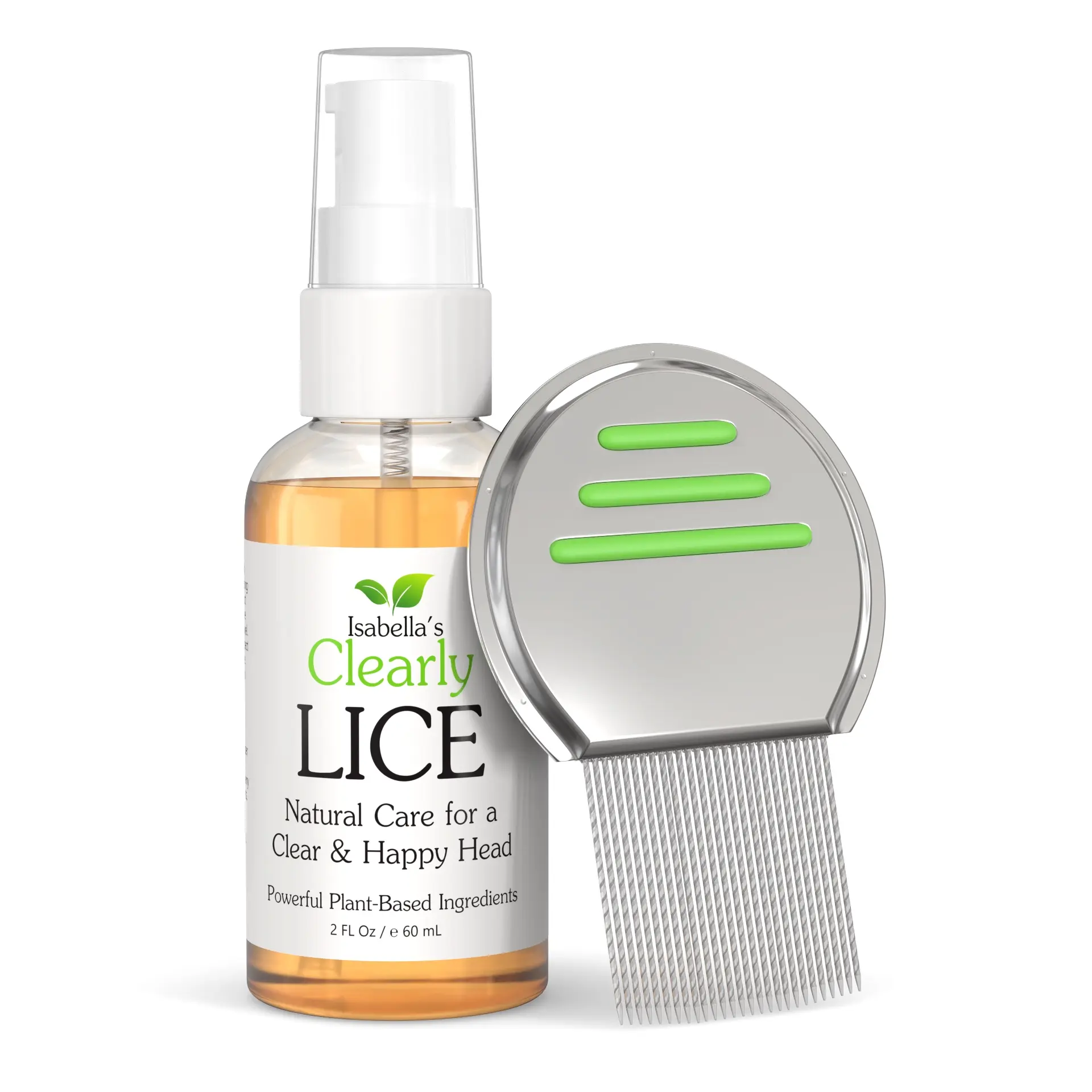 Isabella's Clearly LICE, Natural Scalp and Hair Oil for a Clear & Happy Head | Metal Nit Comb Included | Non-Toxic, Made in USA